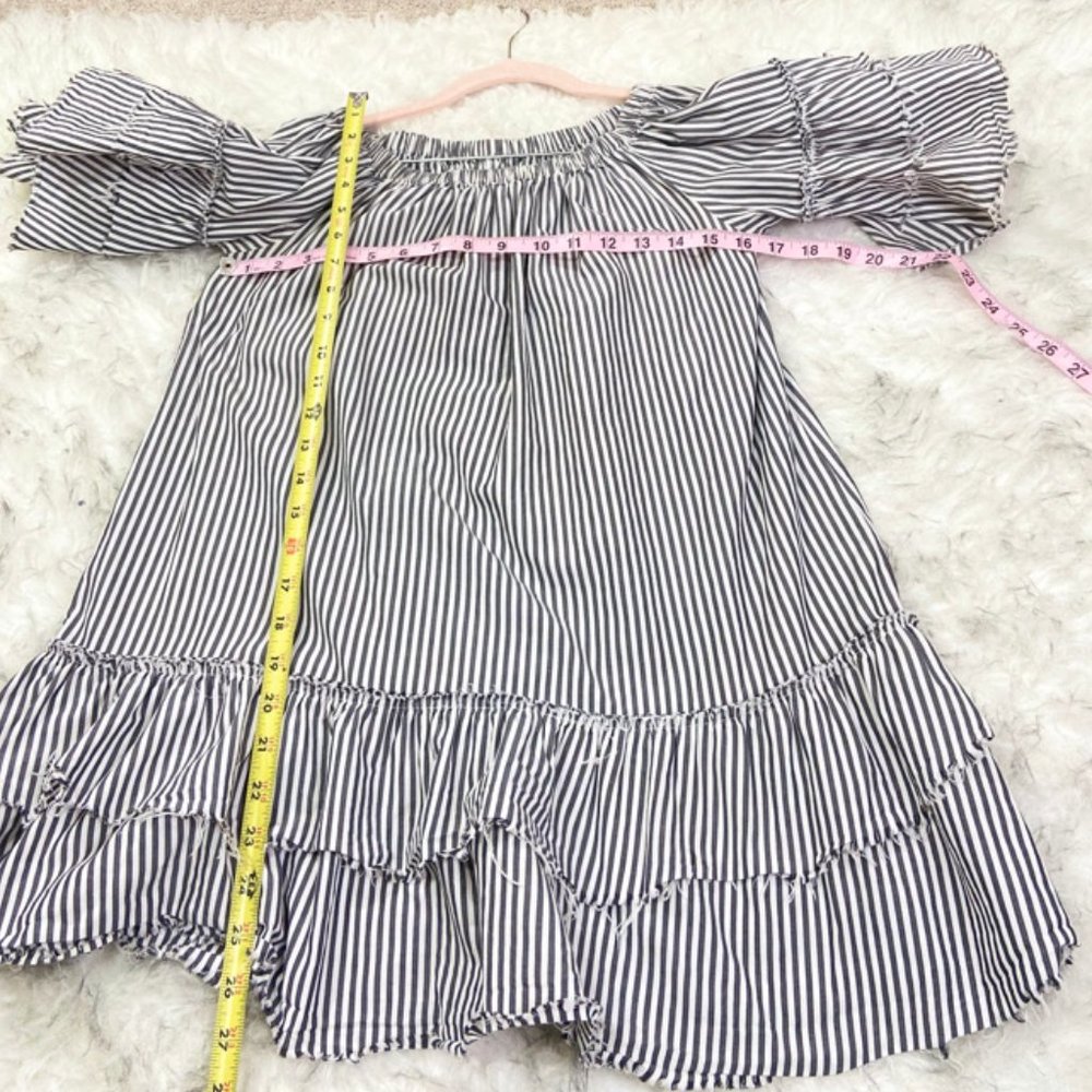 Zara Off the Shoulder Stripe Dress - Picture 2 of 10